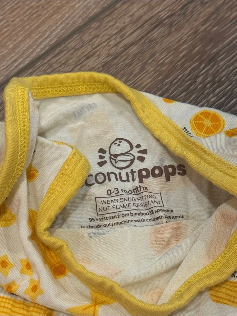 Coconut Pops Pasta Knotted Gown 0-3m